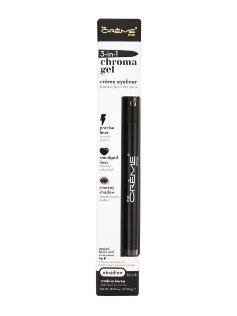 THE CRÈME 3-in-1 Chroma Gel Eyeliner - Obsidian Black